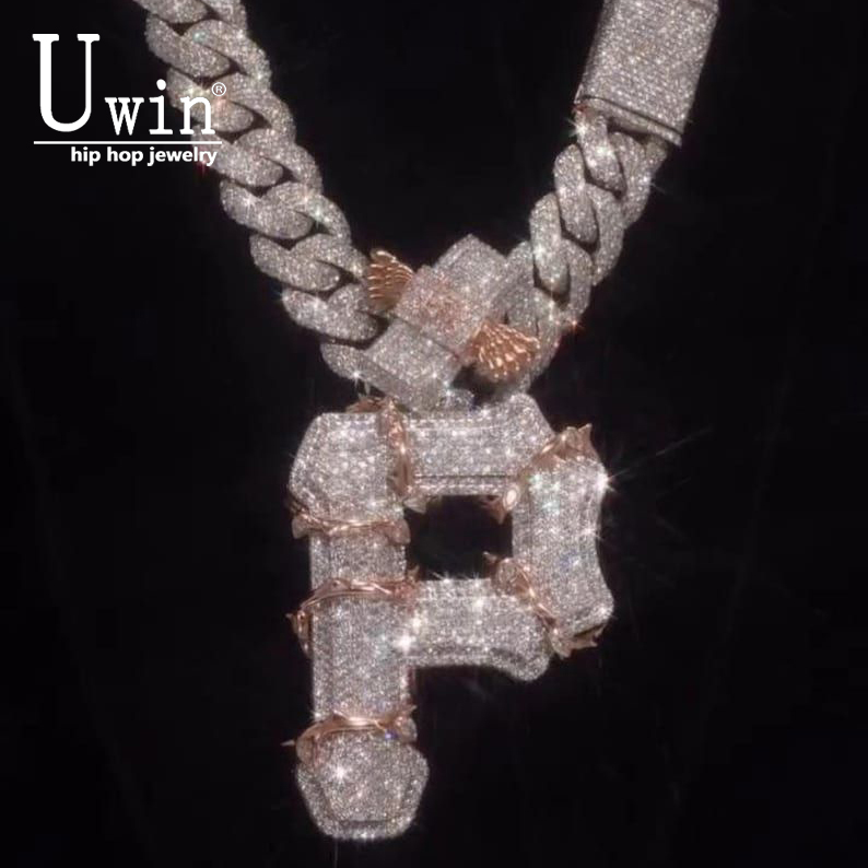 Cuban Link Chain 12Mm - Collana HipHop Uwin con Ciondolo a