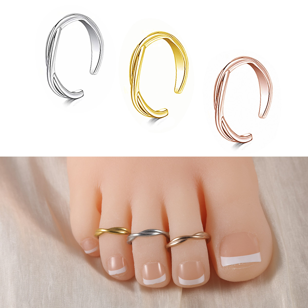 Body Jewelry - 1 pezzo/3 pezzi semplice anello per