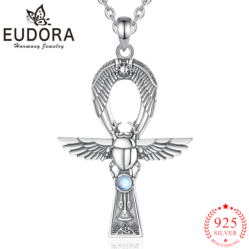 925 Sterling Silver Chain Necklace Men - Eudora 925 Sterling Silver Antico Egitto