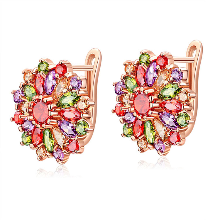 Earrings - Orecchini di fiori di cristallo naturale
