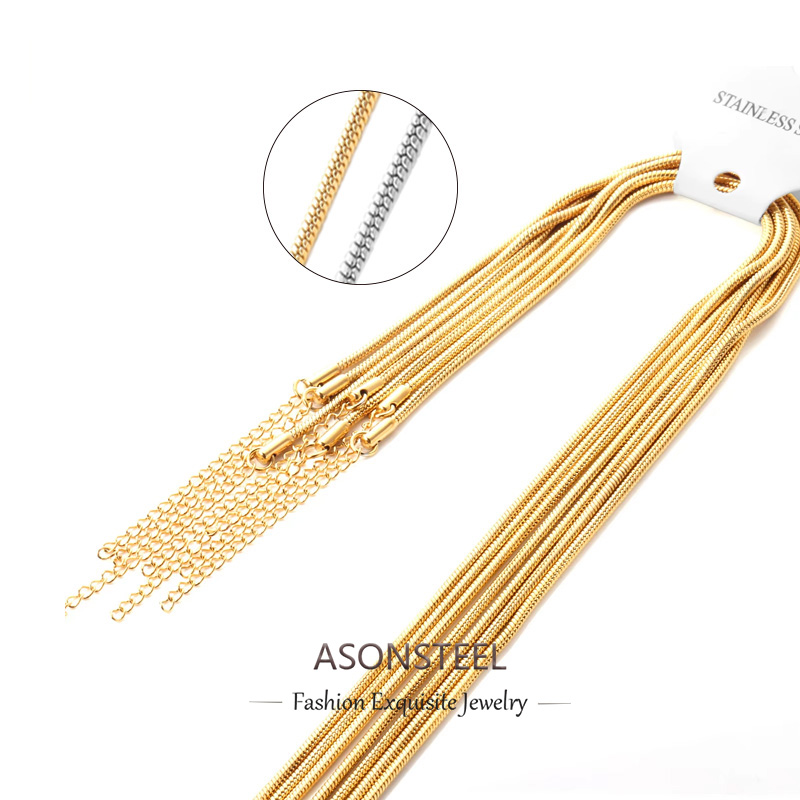 Cuban Link Chain 12Mm - ASONSTEEL 10 Pz/lotto Boho Snake Chian