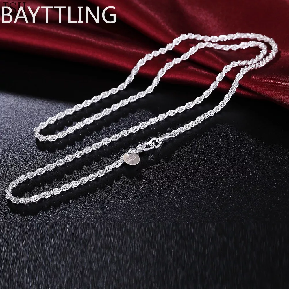 40-60 cm all'ingrosso 925 ster - 925 Sterling Silver Chain Necklace Men recensione e prezzo