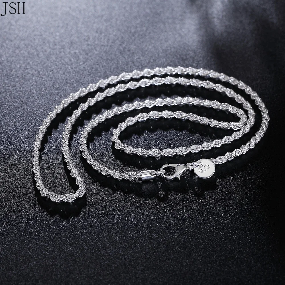 40-60 cm all'ingrosso 925 ster - 925 Sterling Silver Chain Necklace Men recensione e prezzo