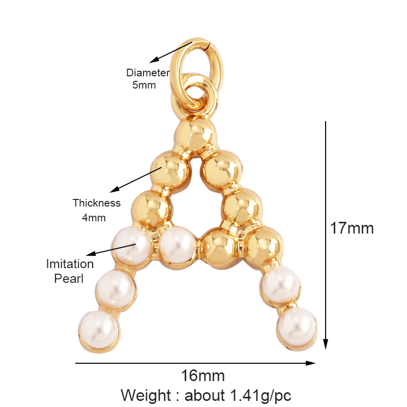 Moda semplice imitazione perla - Initial Letter Necklace 18K Gold recensione e prezzo