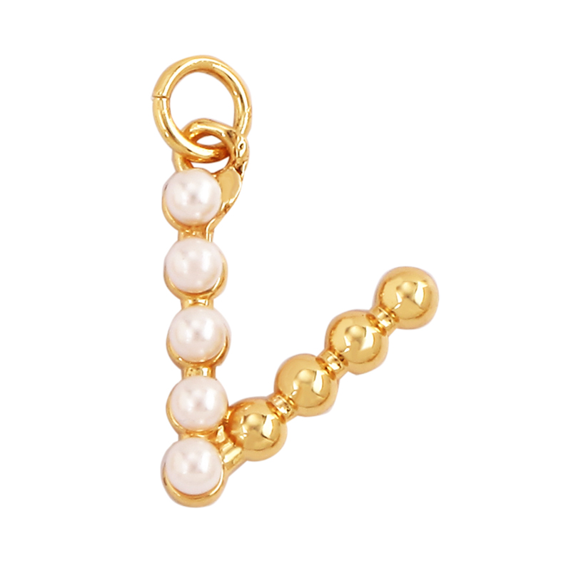 Moda semplice imitazione perla - Initial Letter Necklace 18K Gold recensione e prezzo