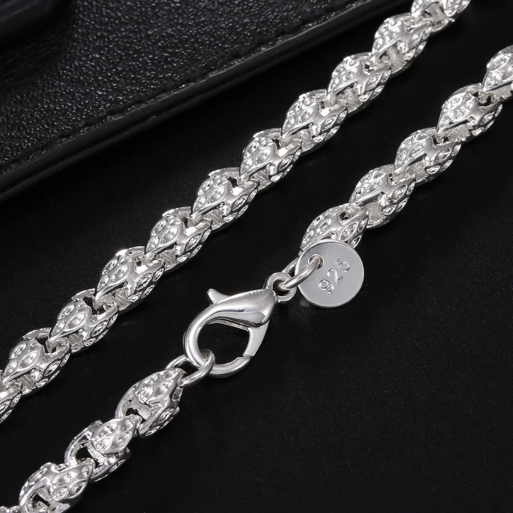 Collana con ciondoli alla moda - 925 Sterling Silver Chain Necklace Men recensione e prezzo