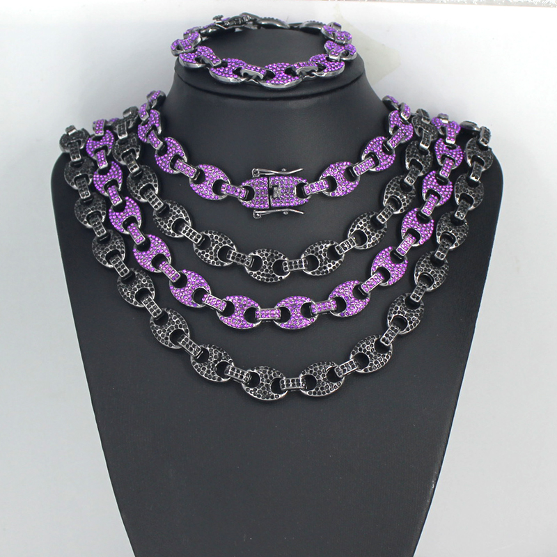 Uomo Donna HipHop 12mm Nero Vi - Cuban Link Chain 12Mm recensione e prezzo