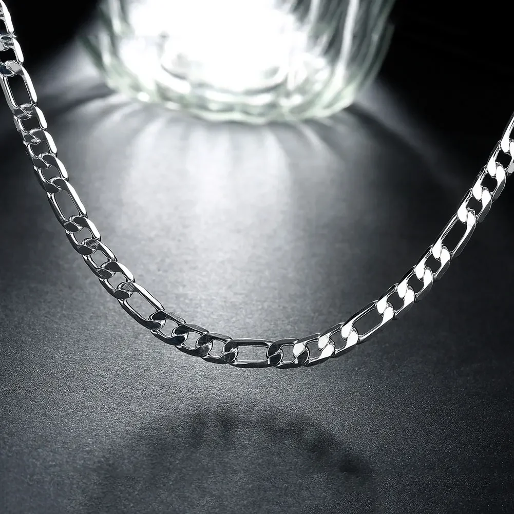 Collana in argento sterling 92 - 925 Sterling Silver Chain Necklace Men recensione e prezzo