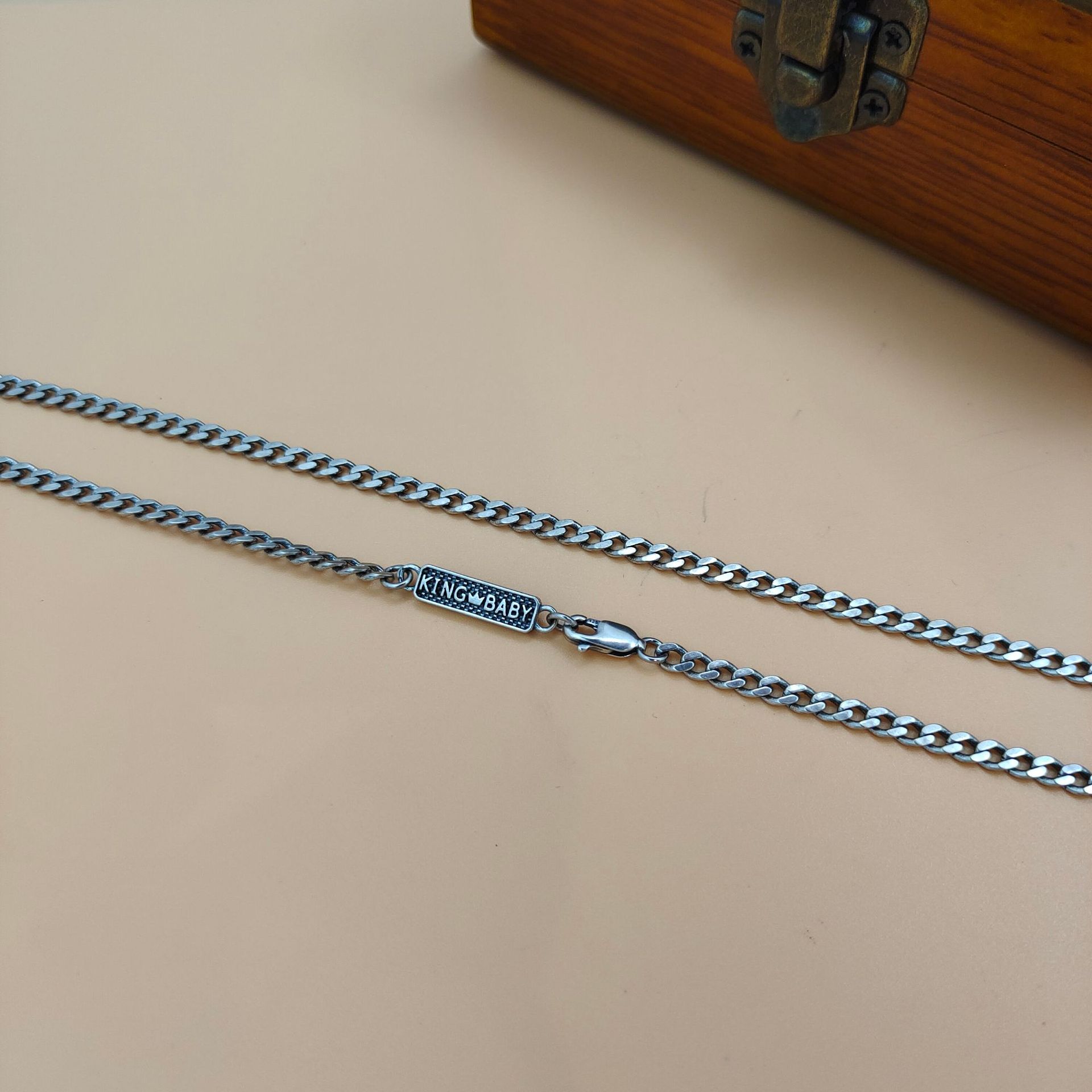 Collana con ciondolo alla moda - 925 Sterling Silver Chain Necklace Men recensione e prezzo