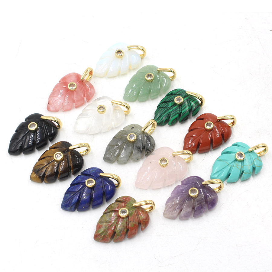 Ciondolo a Foglia in Cristallo - Crystal Pendant Necklace Natural Stone recensione e prezzo